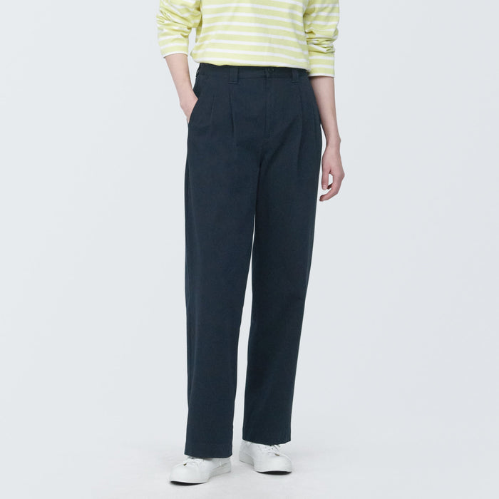 Calças Muji 4-Way Stretch Chino Darted Wide Feminino Azul Marinho | GB2N3G17V
