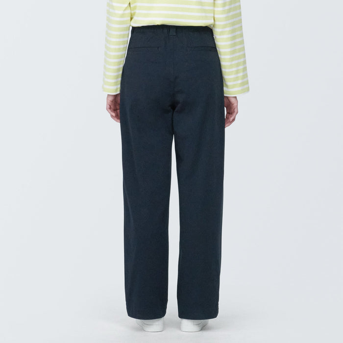 Calças Muji 4-Way Stretch Chino Darted Wide Feminino Azul Marinho | GB2N3G17V