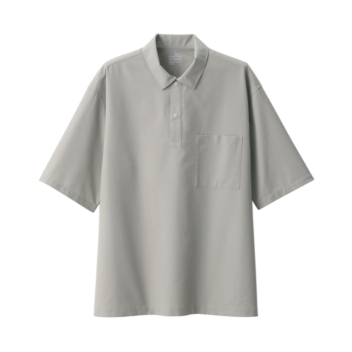 Camisa Polo Muji Breathable Wide Half Sleeve Woven Masculino Cinzentas | GS4J7S16N