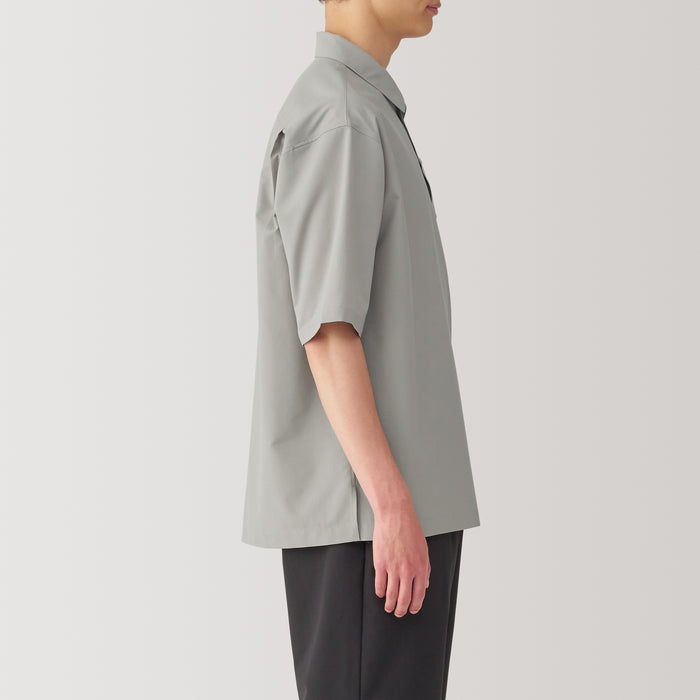 Camisa Polo Muji Breathable Wide Half Sleeve Woven Masculino Cinzentas | GS4J7S16N