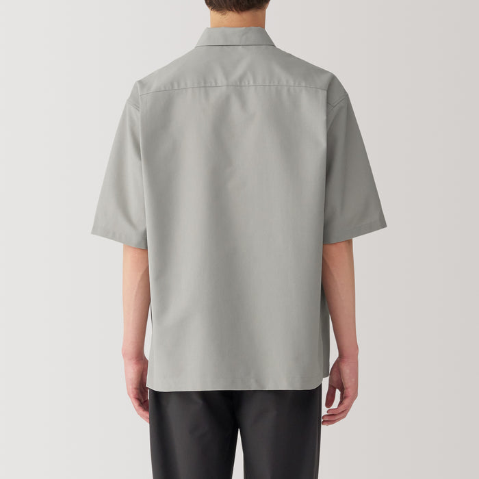 Camisa Polo Muji Breathable Wide Half Sleeve Woven Masculino Cinzentas | GS4J7S16N