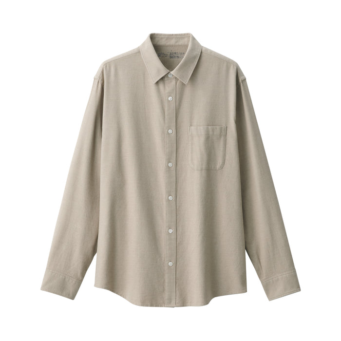 Camisas Muji Flannel Long Sleeve Masculino Bege | PM3Z8T34O