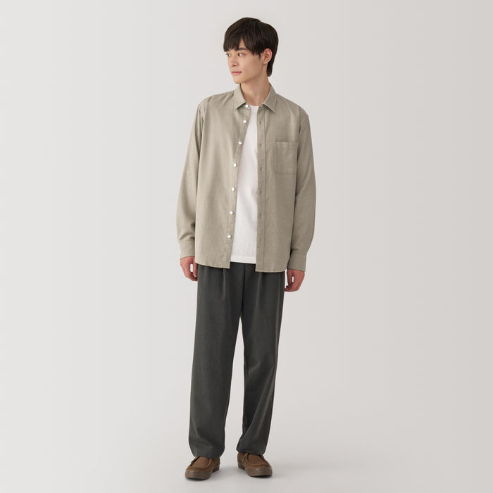 Camisas Muji Flannel Long Sleeve Masculino Bege | PM3Z8T34O