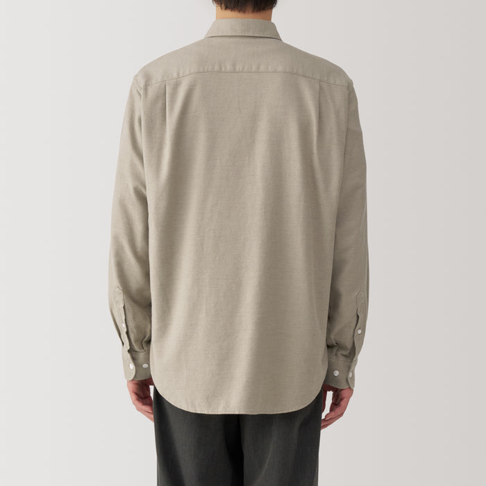 Camisas Muji Flannel Long Sleeve Masculino Bege | PM3Z8T34O