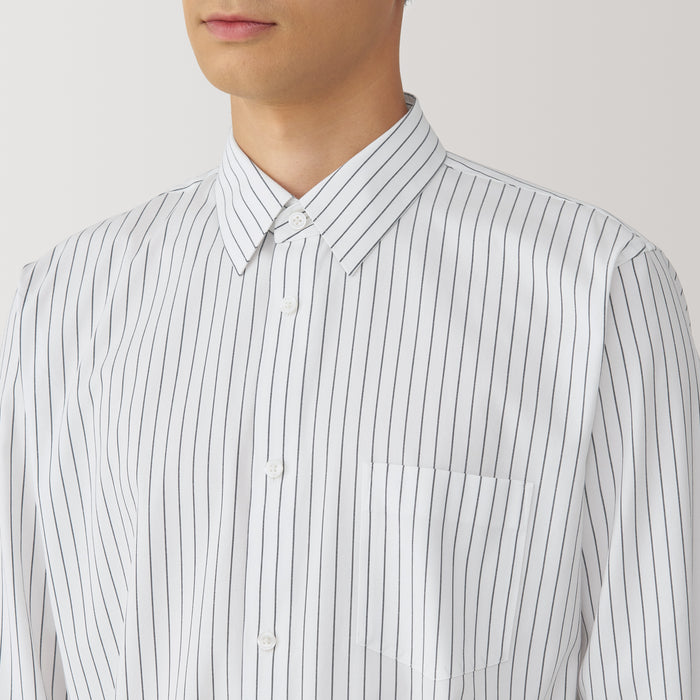 Camisas Muji Non-Iron Button Down Striped Masculino Branco | SU7V5Y69D
