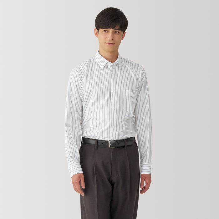 Camisas Muji Non-Iron Button Down Striped Masculino Branco | SU7V5Y69D