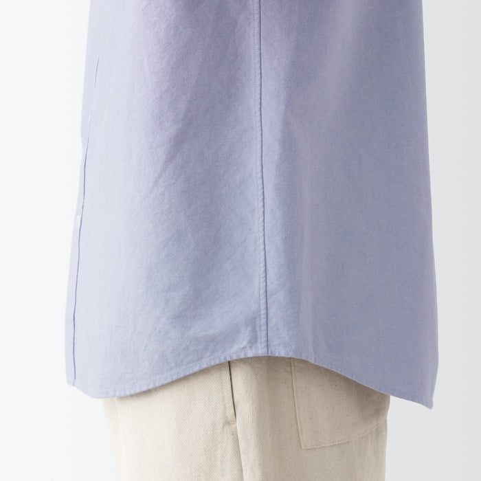 Camisas Muji Washed Oxford Button Down Short Sleeve Masculino Roxo | SU6O1M02O