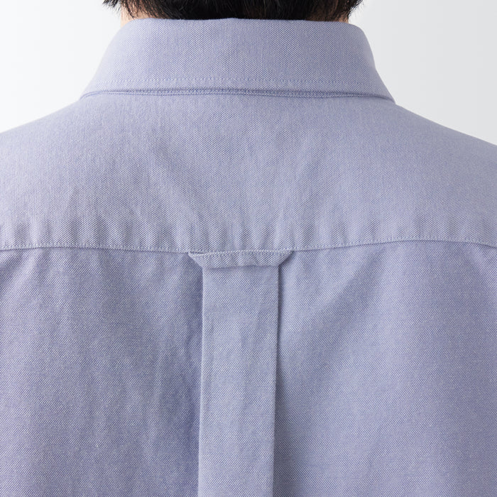 Camisas Muji Washed Oxford Button Down Short Sleeve Masculino Roxo | SU6O1M02O