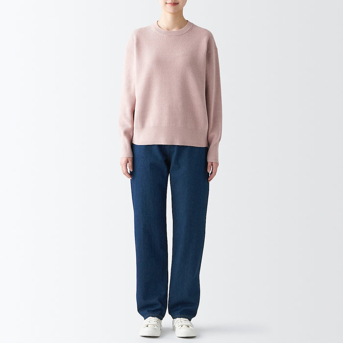 Jeans Muji Denim Regular Feminino Azul Marinho | BI3S3Y19Z