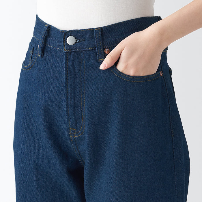 Jeans Muji Denim Regular Feminino Azul Marinho | BI3S3Y19Z