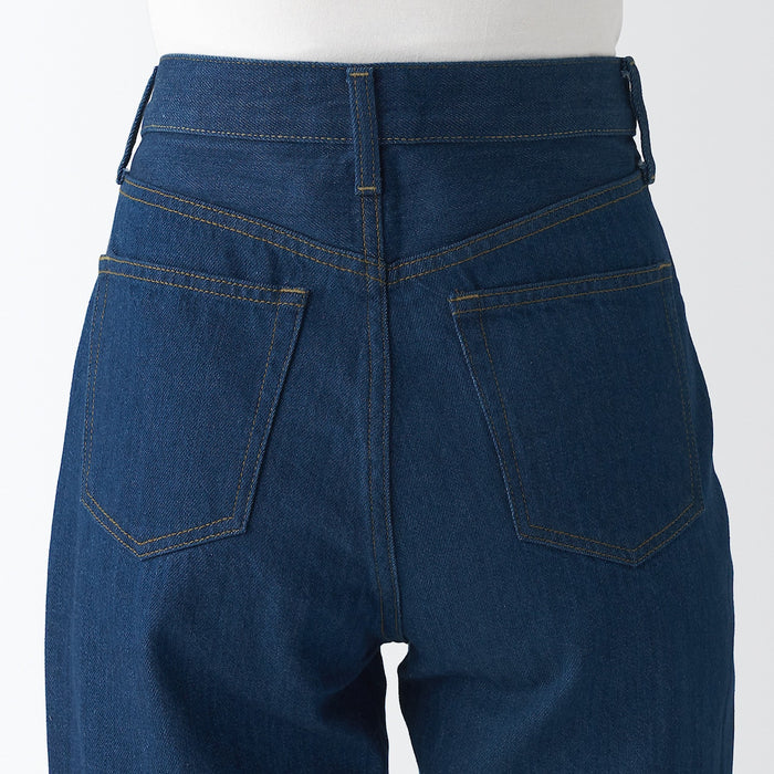 Jeans Muji Denim Regular Feminino Azul Marinho | BI3S3Y19Z
