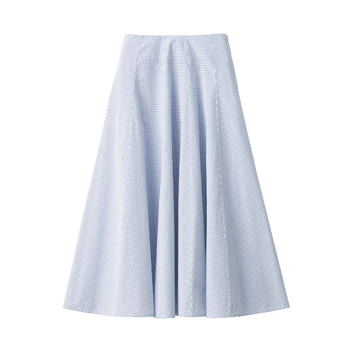 Saias Muji Cool Touch Broadcloth Patterned Flared Feminino Azuis | KK7L2M71R