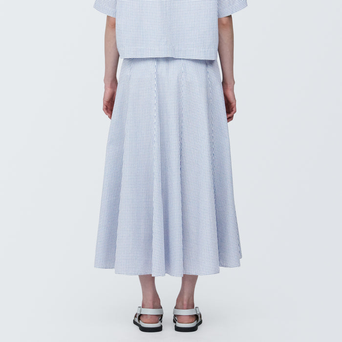 Saias Muji Cool Touch Broadcloth Patterned Flared Feminino Azuis | KK7L2M71R