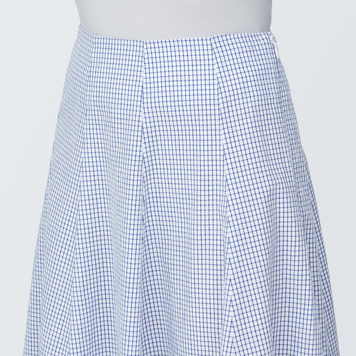Saias Muji Cool Touch Broadcloth Patterned Flared Feminino Azuis | KK7L2M71R