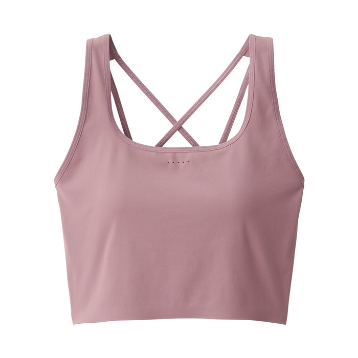 Sutiã Esportivo Muji Quick Dry Half Top Feminino Rosa | XQ7I1O00F