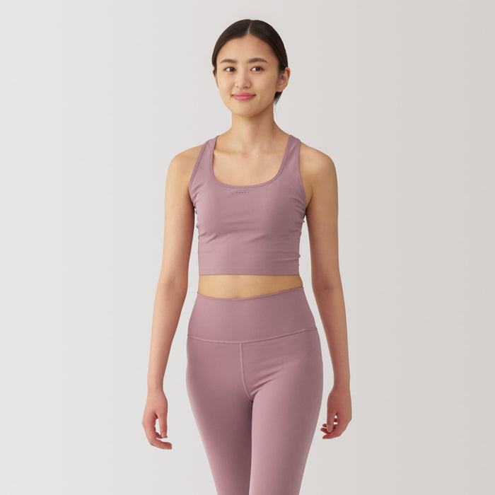 Sutiã Esportivo Muji Quick Dry Half Top Feminino Rosa | XQ7I1O00F