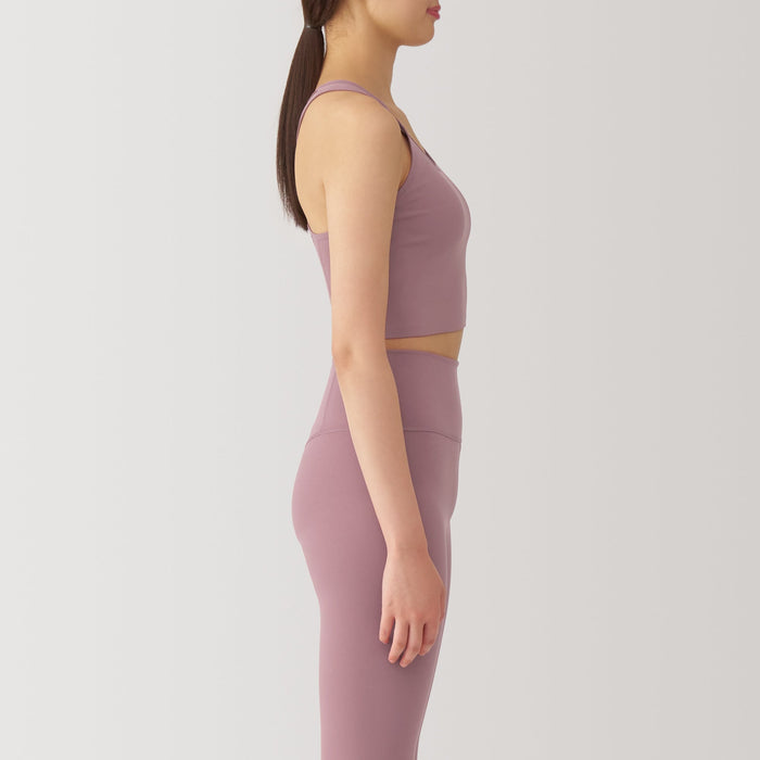 Sutiã Esportivo Muji Quick Dry Half Top Feminino Rosa | XQ7I1O00F